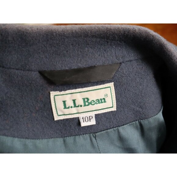 VINTAGE L.L. BEAN - WOMEN'S GRAY WOOL CASHMERE BLEND BLAZER JACKET - SIZE 10P - Picture 11 of 12
